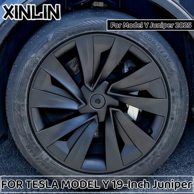 4 PZ Per Tesla Model Y Juniper Coprimozzo Ruota da 19 Pollici Copriruota di Ricambio per Auto Coprimozzo Automobilistico Cerchio Completo Auto Accessori 2025