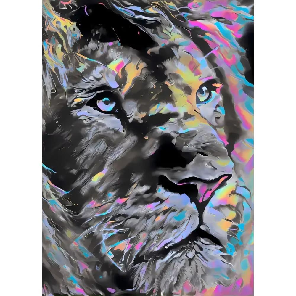 Canvas Abstract Animals Lion Tiger Cat Colour Retro Wall Decoration Pictures Living Bedroom Decor Posters