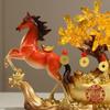 Decorative Horse Sculpture, Resin Ornament, Standing Figurine, Original Symbol of Wealth And