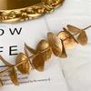 Practical Useful Brand New High Quality Gold Eucalyptus Artificial Leaf Leaves Gold High Quality Home Plastic Decoration
