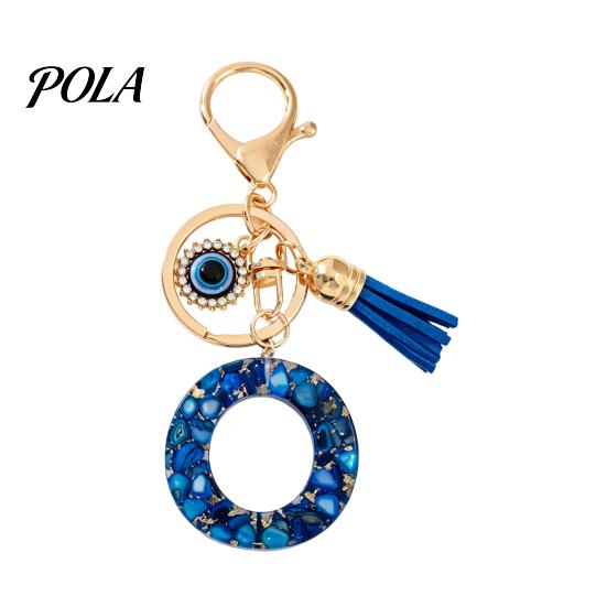 Blue Series Keychain Pendant, Initial Letter Charm Key Chain with Eyes Tassel Design, A-Z Holder for Bags Backpacks Cars Accessories Sale Goods
