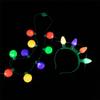 Christmas Light Up Led 9 Colors LED Light Up Bulbs Necklace Christmas Bulbs Necklace for Christmas Party Favor Supplies