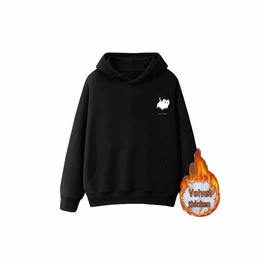 Hanorac American Gros 450G - Pulover Trendy Retro cu Croială Largă pentru Cupluri