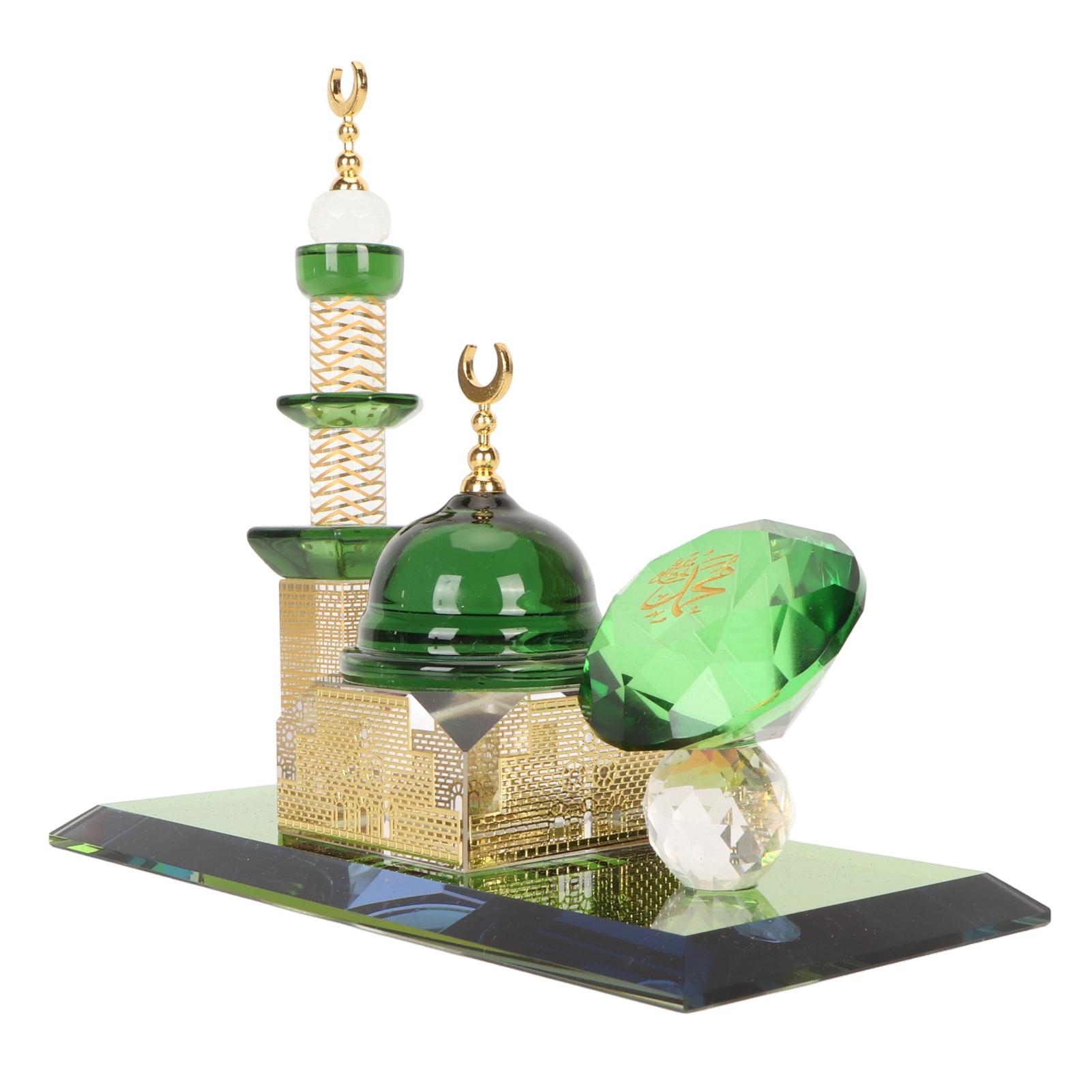 

Купол мечети орнамент кристалл мусульманское здание фигурка миниатюрное архитектурное украшение для автомобиля