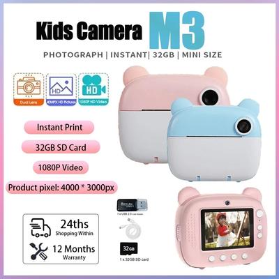 Children Digital Camera Instant Print for Kids Thermal Print Camera Instant Photo Printing Camera Video Toys