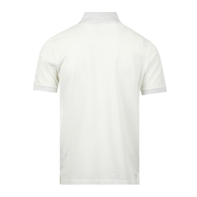 Emporio Armani SS25 Color-Blocked Trim Detail Short Sleeve Polo Shirt Men tops White EM000854-AF12955-U0003