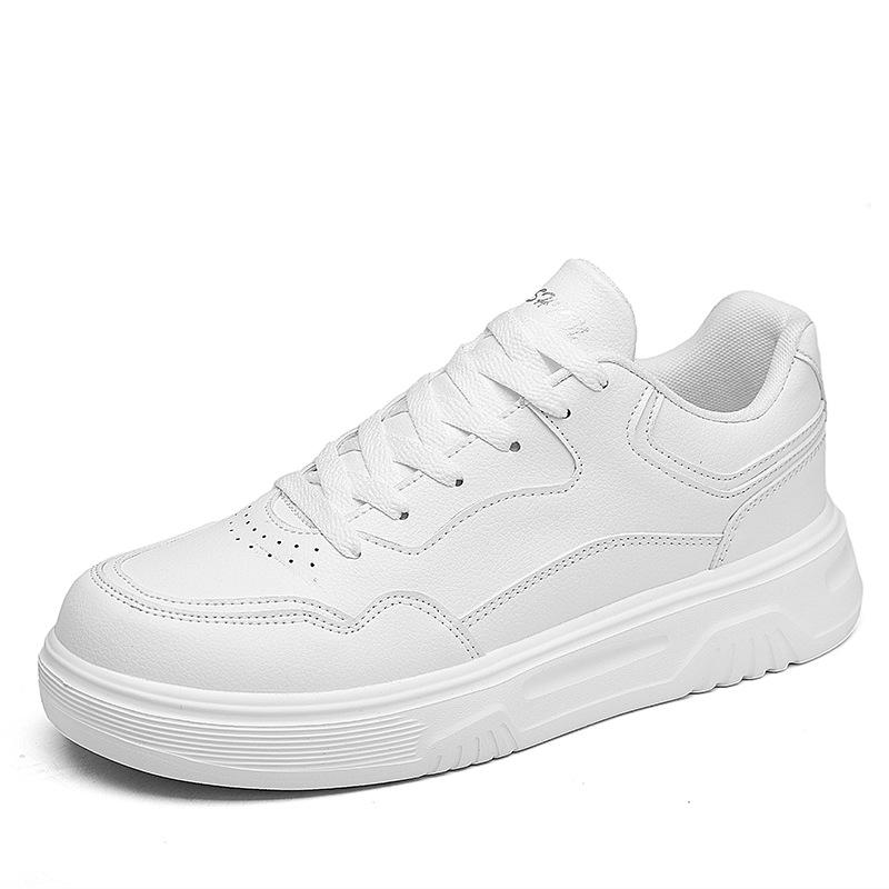 Spring New Heightening Shoes Casual Sports Board Shoes White Shoes Leather Shoes