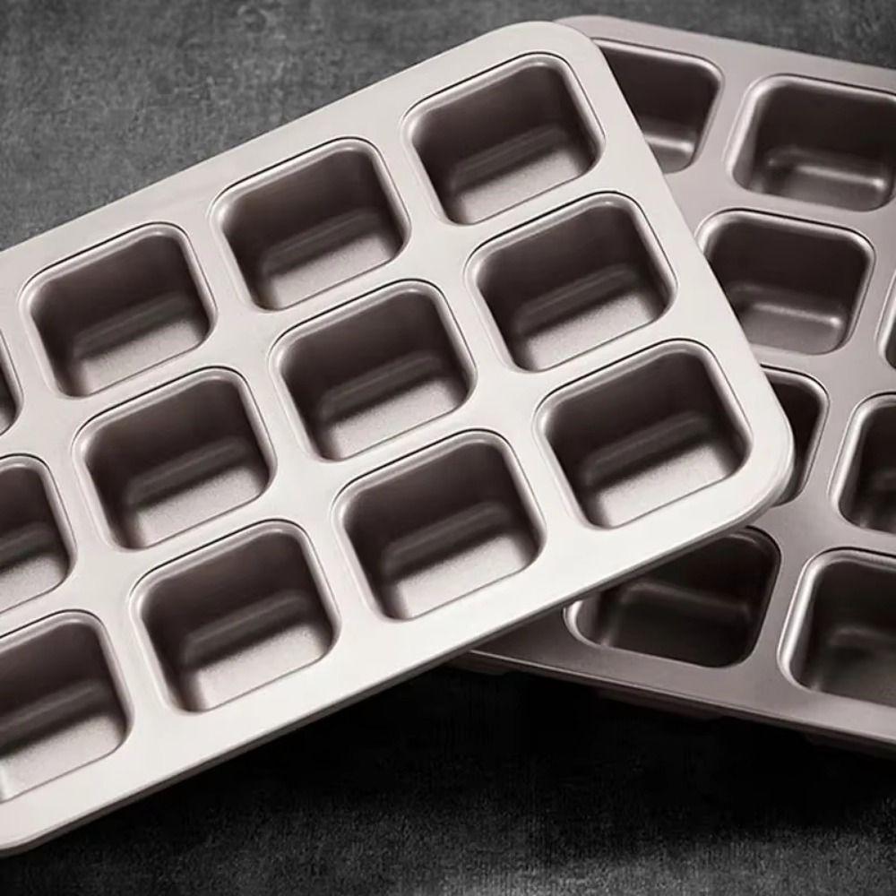 Corrosion-Resistant Square Muffin Tin 12 Cavity Muffin Cupcake Pan Mini Loaf Pan  DIY Cookie