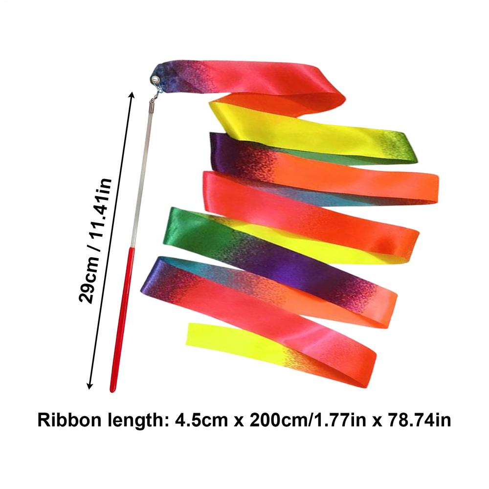 

Gradient Color Dance Ribbons Gymnastics & Performance Streamers for Preschool, Stage, Parades & Birthday Parties