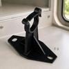 Hinged Clamp Gas Regulator Bracket, Black Nylon Mount with Snap Closure and Screw Base for Recreational Vehicle Cabinet Panel Installation