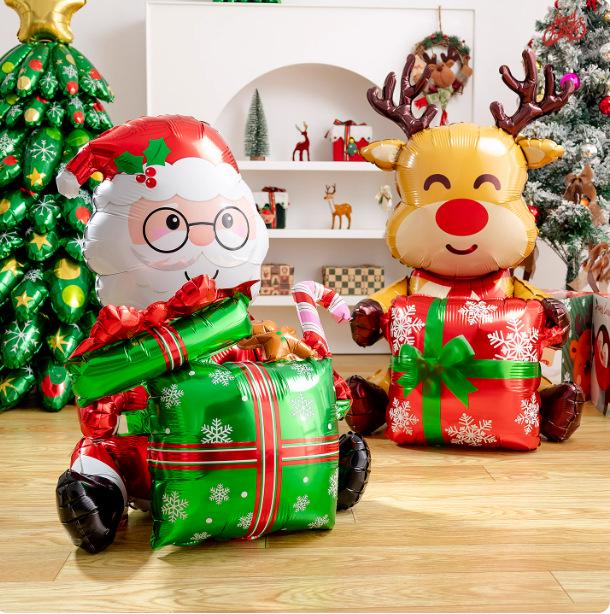 Large Aluminum Foil Christmas Tree Balloon Decoration for Events and Mall Layouts