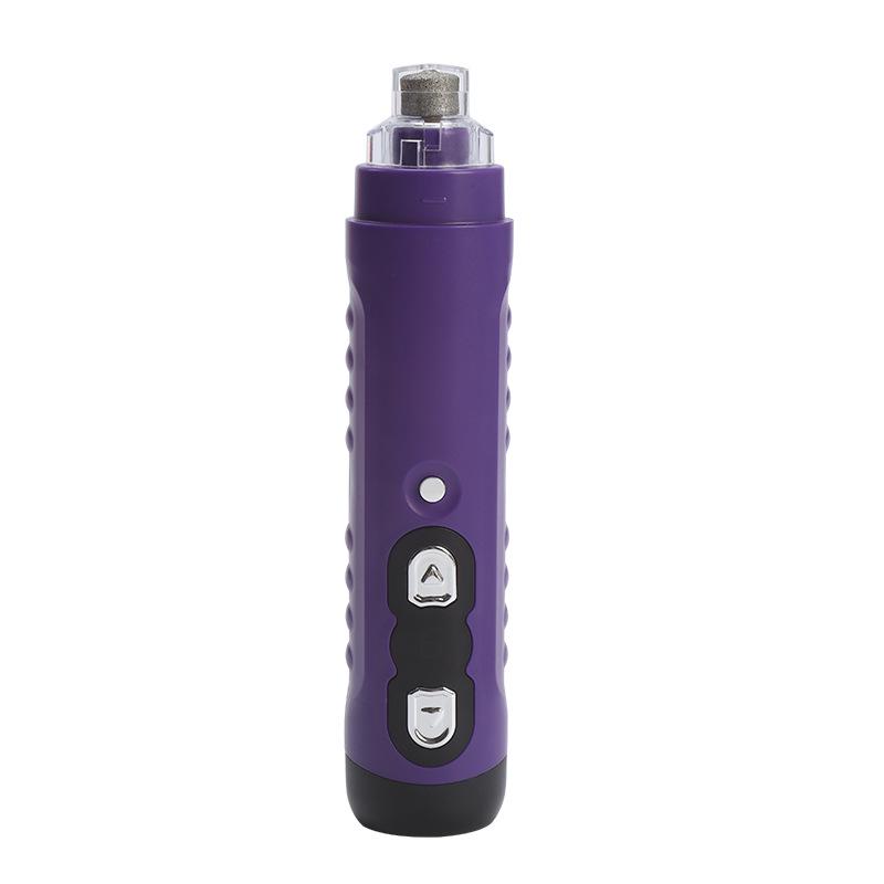 Rechargeable Pet Nail Grinder: Electric Trimmer for Large Dogs & Cats with Light, Low Vibration & Low Noise