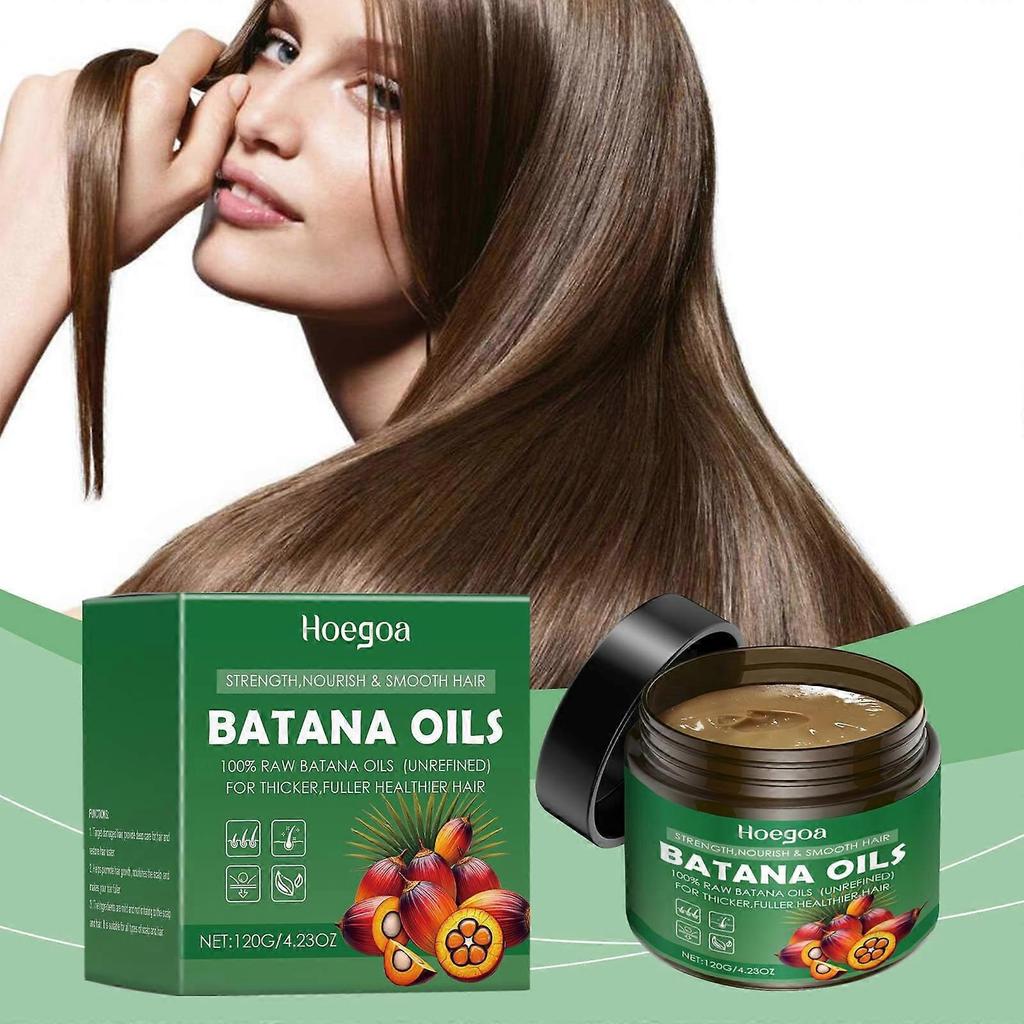 Hoegoa Batana Butter Hair Mask 120g - Repair Dry Damaged Hair, Deep Hydration, Easy Application