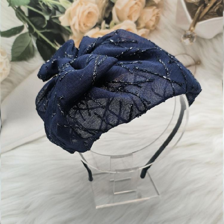 Stylish Bowknot Fascinator Hat Headband Bows Headwear Halloween Party Headpiece Vintage Hair Accessories for Women Girls