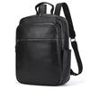 Simple Men'S Leather Backpack Men'S Cowhide 14-Inch Schoolbag Going Out For Travel Commuter Black Backpack