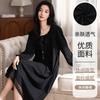 A single drive DNU imitation cotton crepe pajama women's spring and autumn long-sleeved lace dress women's home