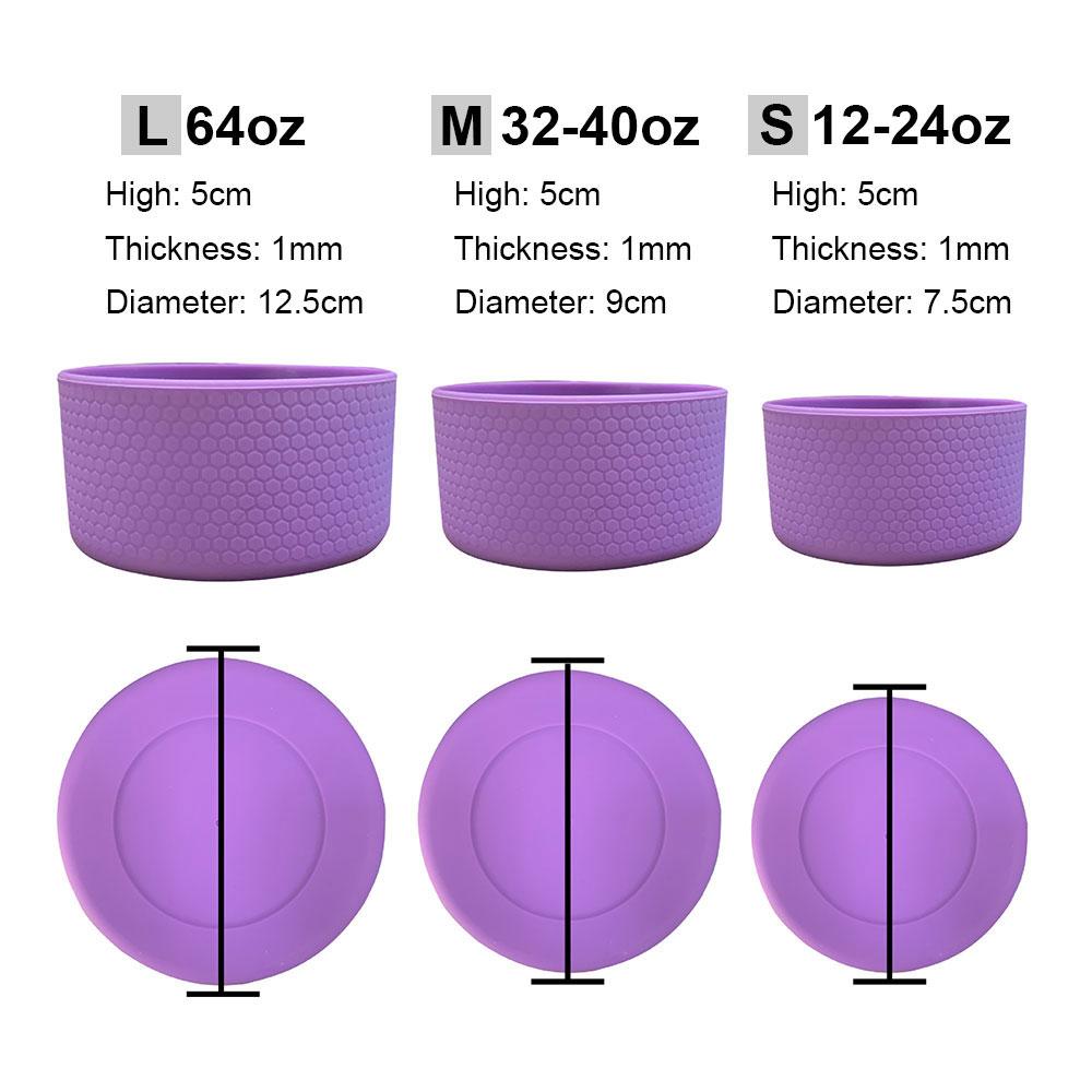 64oz 12,5cm Flaschenabdeckung Tasse Wärmeisolierung Bodenabdeckung 125mm Anti-Rutsch-Hülle Untersetzer Silikonbasis Sportbecherabdeckung