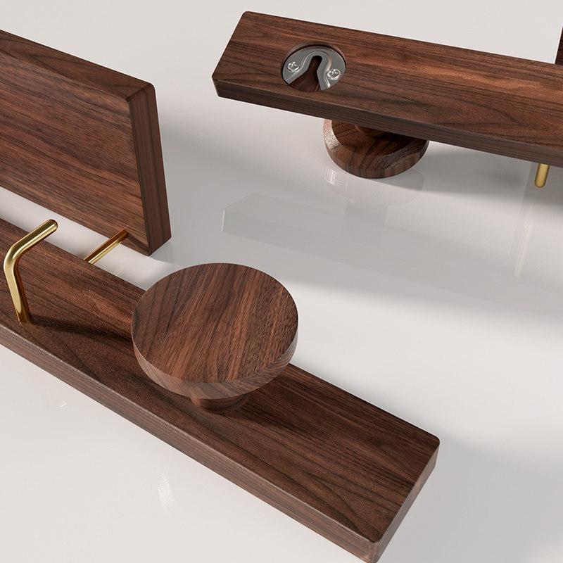 Wall-mounted Clothes Racks Solid Wood Clothes Hanger Hooks Multifunctional Household Coat Hooks Living Room Organization Shelf