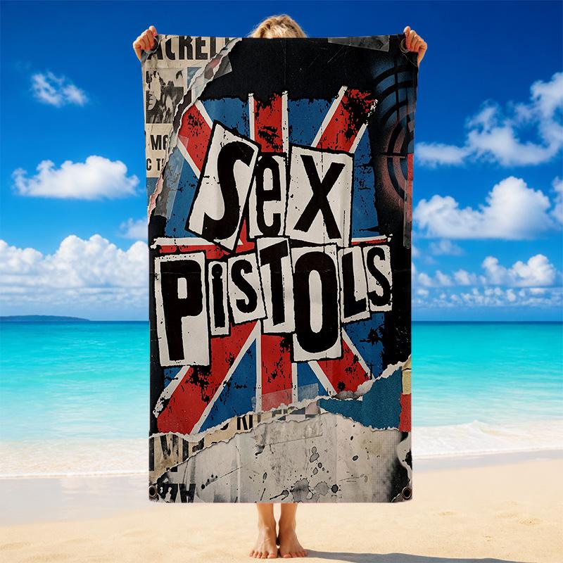 Sex Pistols Print Microfiber Beach Towel Sand?Resistant Lightweight Towel For Swimming Outdoor Travel Use
