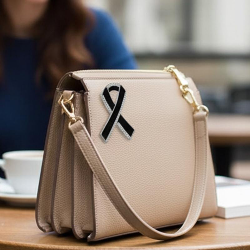 Elegancka Czarna Wstążka Stopowa Broszka Pin Na Formalne Wydarzenie Codzienne Stroje I Akcesoria Ozdoba Na Pierś Biżuteria