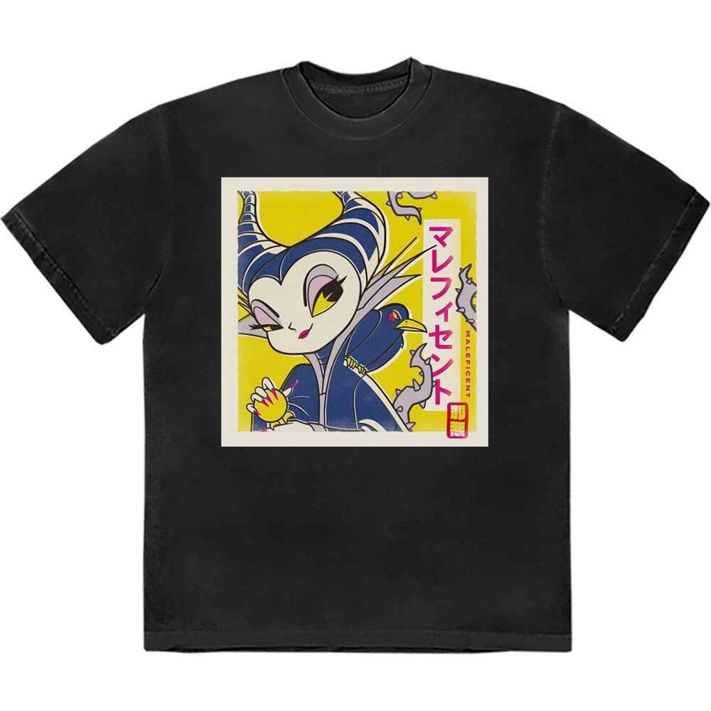 Disney Sleeping Beauty Maleficent Japanese T-Shirt Black New XL