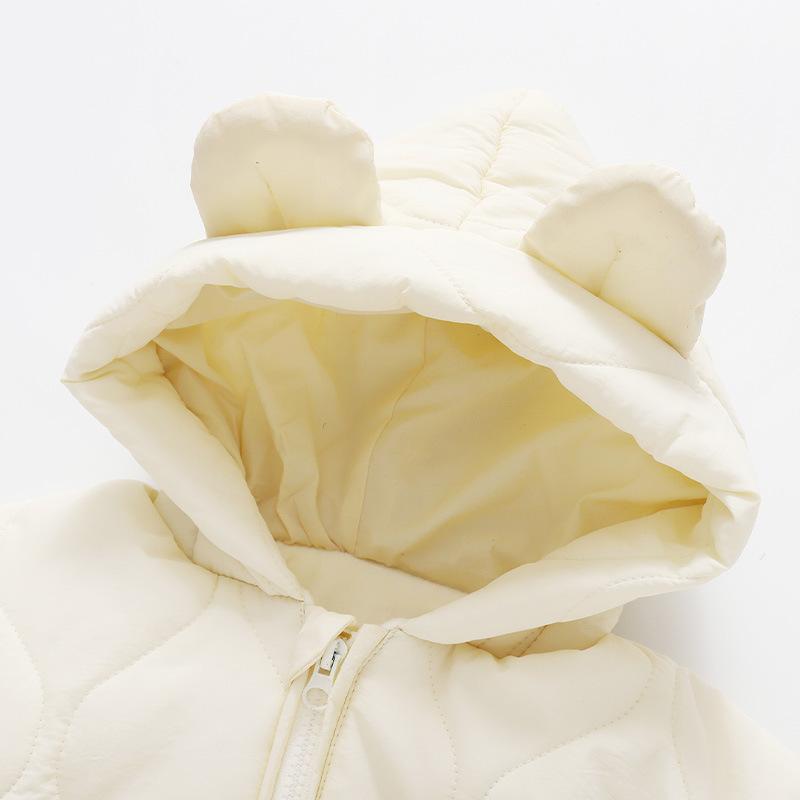 Winter Baby Outwear Clothing Fur Lining Warm Toddler Girl's Boy's Rompers Cartoon Bear Infant Jumpsuit