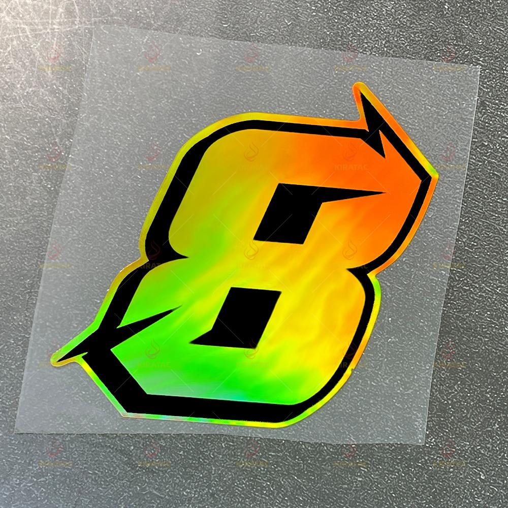 1 Stück Goldene Zahl Motorradaufkleber Wasserdicht für Motorradhelm Windschutzscheibe Kraftstofftank Auto Kofferraum Roller Universal Vinyl Aufkleber