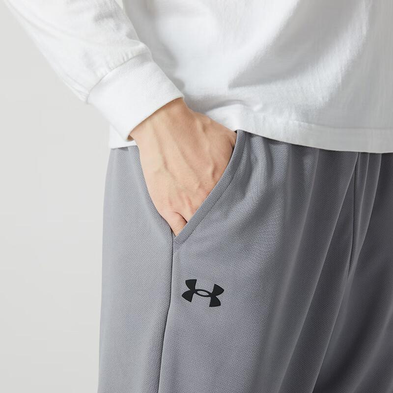 Under Armour Solid Color Stand Collar Long Sleeve Down Jacket Logo Print Breathable Casual Knitted Sports Pants Set 23600802-001+23600704-014