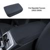 Black Leather Center Console Armrest Cover for Hyundai Tucson 2022-2026 Anti-Scratch Waterproof Interior Moulding