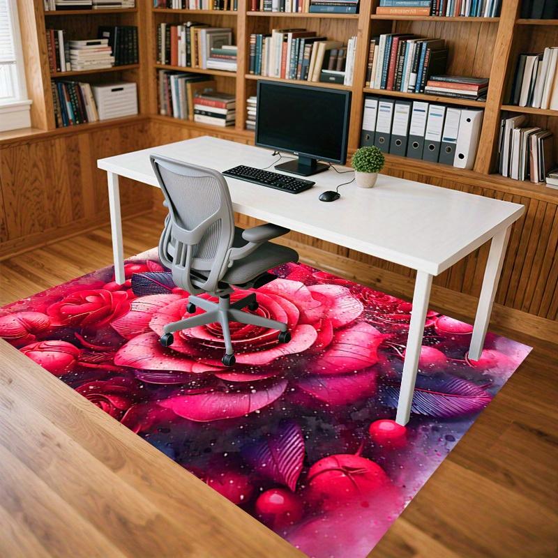 1pc Rose Abstract Themed Rug for Home Decor, Non-slip Office Carpet, Chair Mat, Outdoor Mat, Christmas and Halloween Gifts-0731115