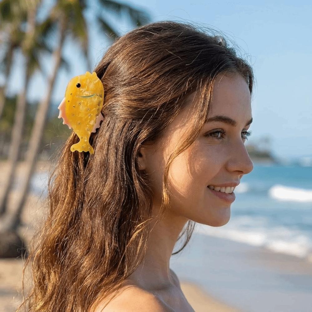 Dolphin Shark Clip Shark Acetic Acid Hair Claw Cute Fish Hair Claw  Travel