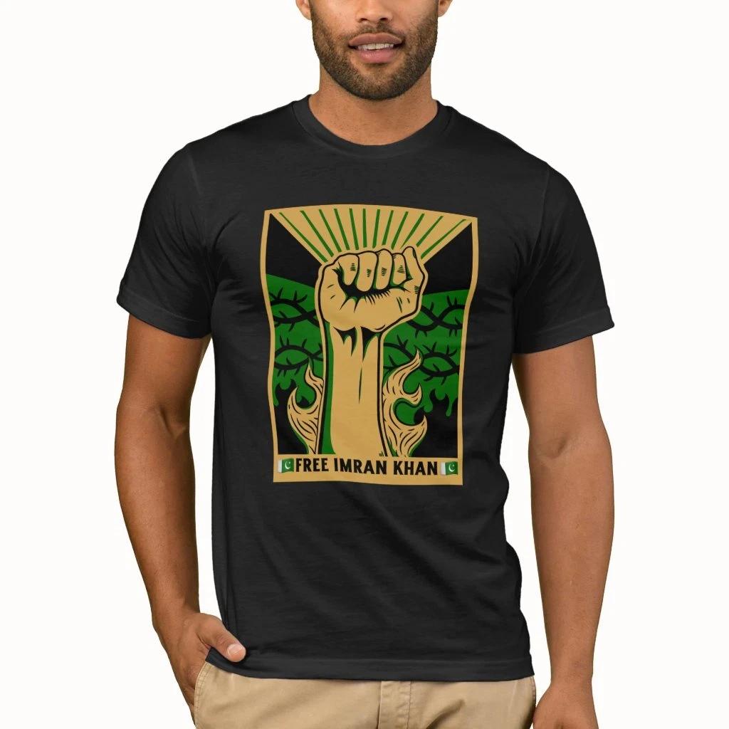 IMRAN KHAN T-Shirt | Free Imran Khan PTI Pakistan Tee Protest Peace T Shirt Top XL