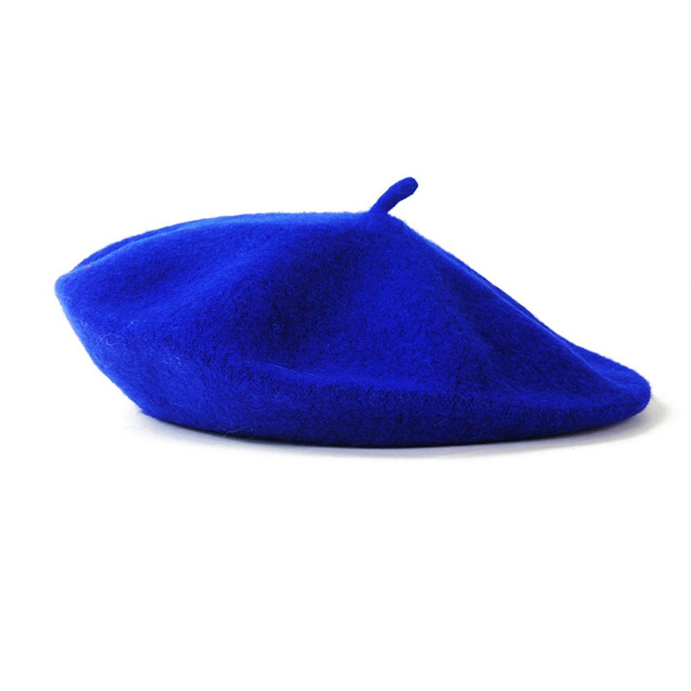Women Wool Berets French Artist Style Spring Autumn Beanie Hat Retro Plain Beret Solid All Matched Caps Elegant Lady Street Caps