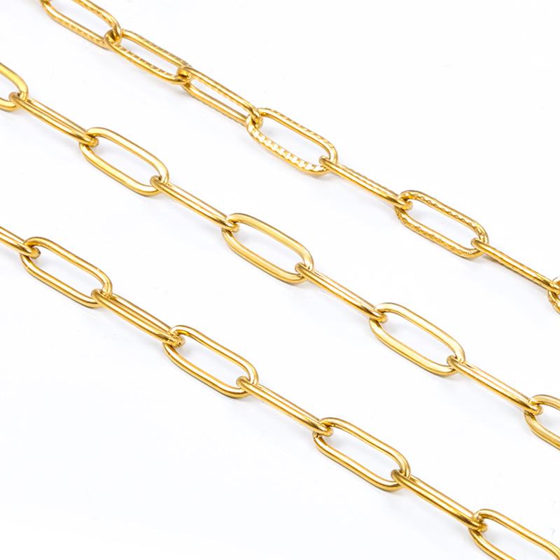 Stainless Steel Oval Link Chain for DIY Jewelry Making: Necklaces & Bracelets