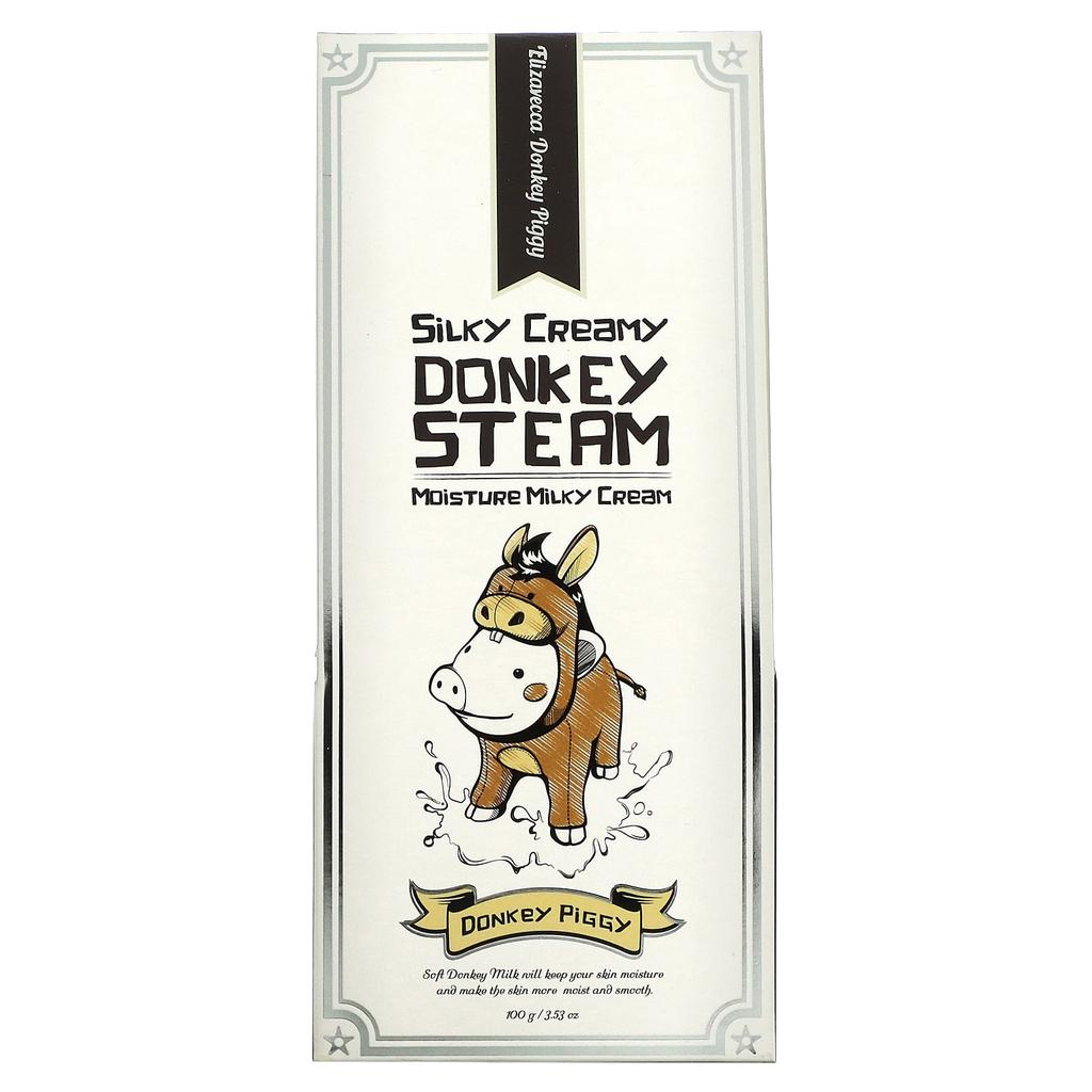 Elizavecca Donky Piggy, Donky Steam Moisture Milky Cream, 100g (3.53oz)