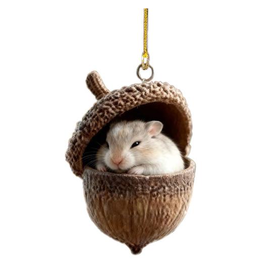 1/8 st Julprydnad Akryl Skogsdjur Eklottsdekoration Julparty Hängande Dekoration Julklapp