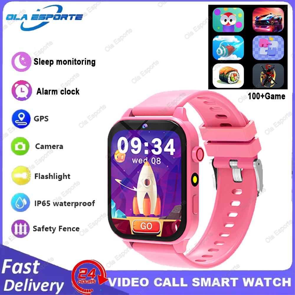 Children Games Smart Watch  New Sleep Monitoring LED Flashlight Alarm Camera Step count Watch Smartwatch For Birthday gift