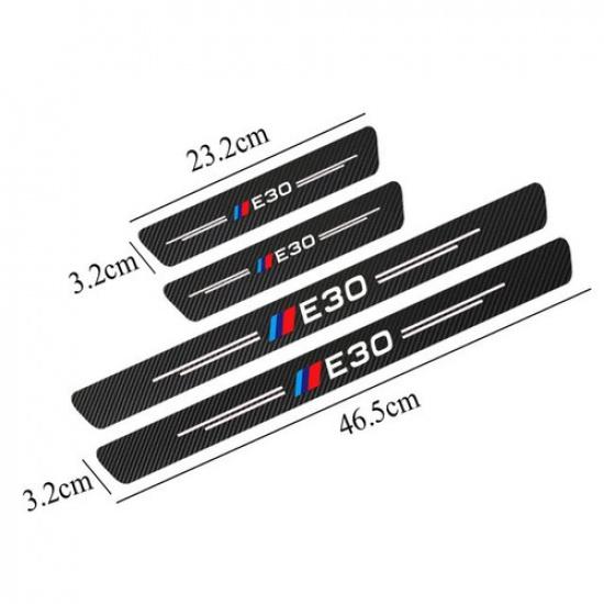 Carbon Fiber Door Sill Scuff Plate Protector Sticker for BMW E60 E90 F30 F10 G30