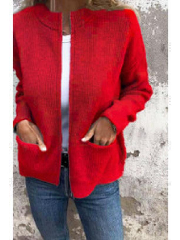 2024 Women's Autumn/Winter Bestseller Casual Stand-Up Collar Zipper Jacket with Pockets
