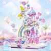 1388Pcs Pink Fantasy Castle Model Construction Blocks Set Diy Castle In The Sky Princess Palace Blocks Toys For Girl Birthday  Gifts