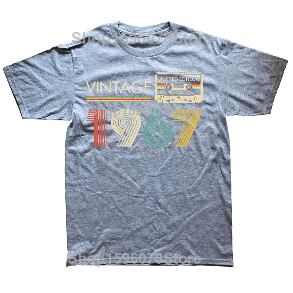 Gåvor till 59-åringar Vintage 1967 Limited Edition T-shirts Herr Dam Mode Casual T-shirt 100% Bomull Lös Överdimensionerad T-shirt