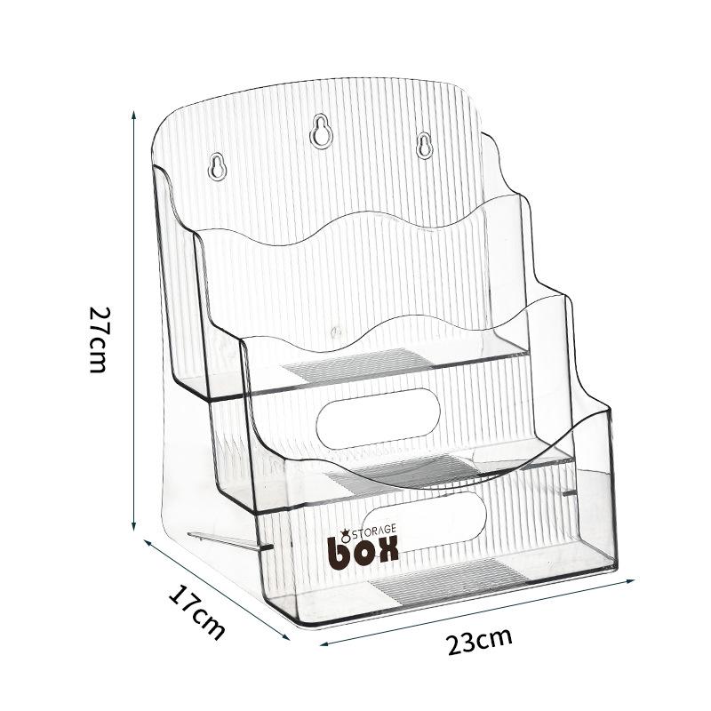 Transparent PET Desktop Book Storage and Display Organizer