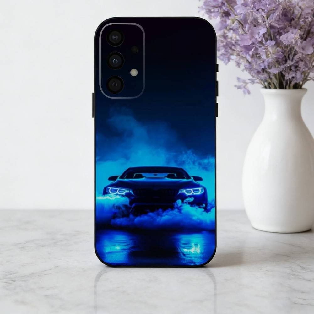 B-Blue C-Car COOL B-B-Bm-wes Wheels Phone Case For Samsung Galaxy A73,A72,A71,A70,A53,A52,A51,Soft Silicone Black Cover
