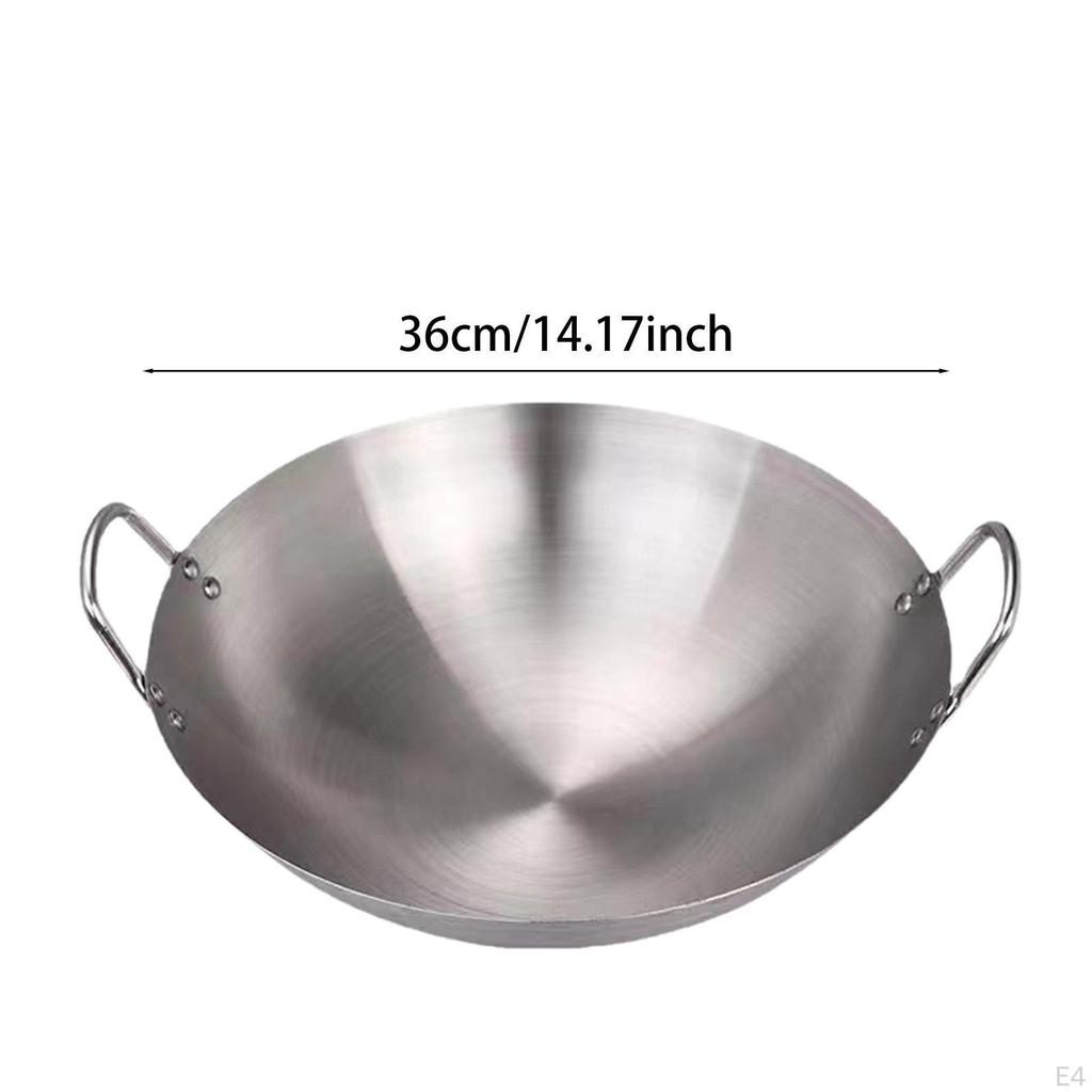 Premium Stainless Steel Wok Pan for Home And Restaurant Use