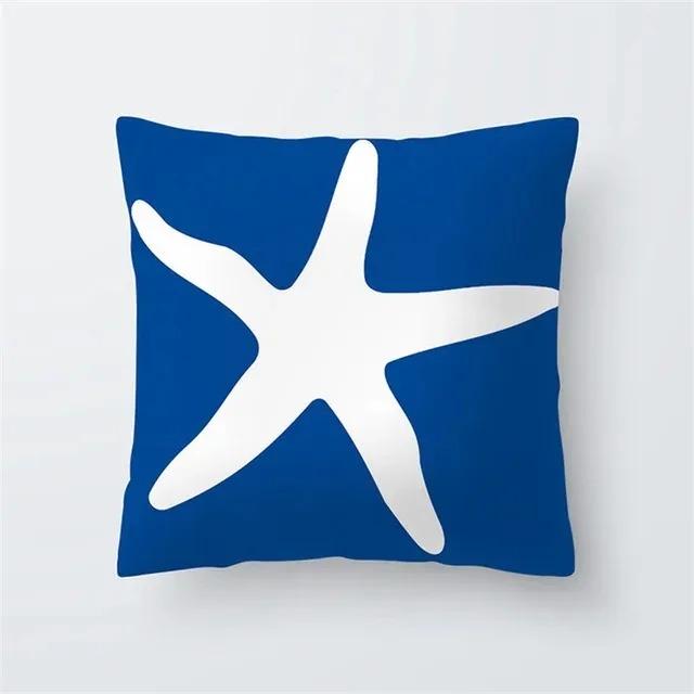 Home Living Room Sofa Car Interior Decorative Pillowcase Sailboat Anchor Marine Life Printed Cushion Pillowcase