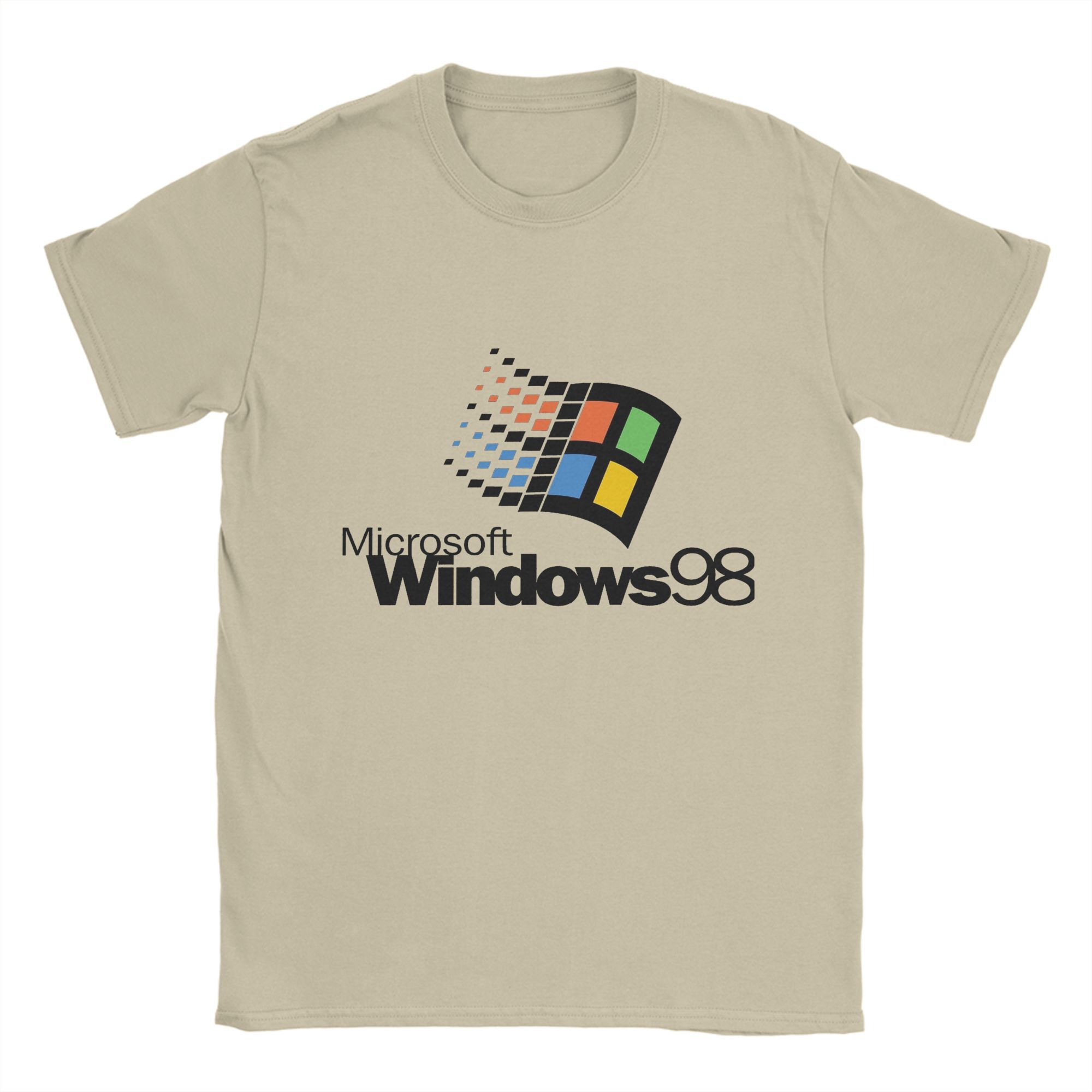 

Футболка Microsoft Windows 98 Літня Бавовняна Футболка Для Чоловіків Популярна Вільна Футболка З Коротким Рукавом Класичні Топи M