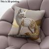 Luxury Gold Fox Print Pillow Covers Pattern Cushion Cover Suitable for Sofa Bedroom Car Pillow Cover