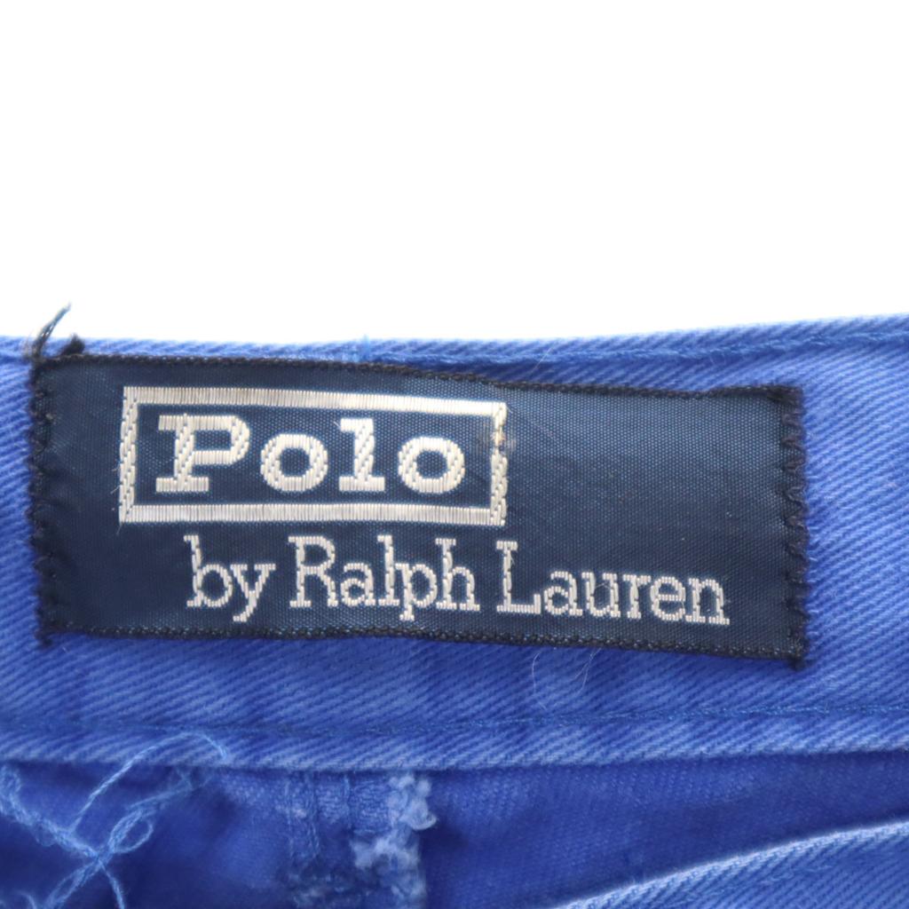Polo by Ralph Lauren 80s Vintage 42 Talon Made In USA Tack Pants W29 Blue Men's Used