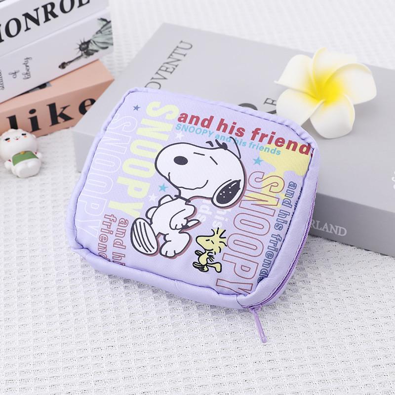 Snoopy Characters Storage Pouch With Multipurpose Oxford Fabric For Girls And Travelers