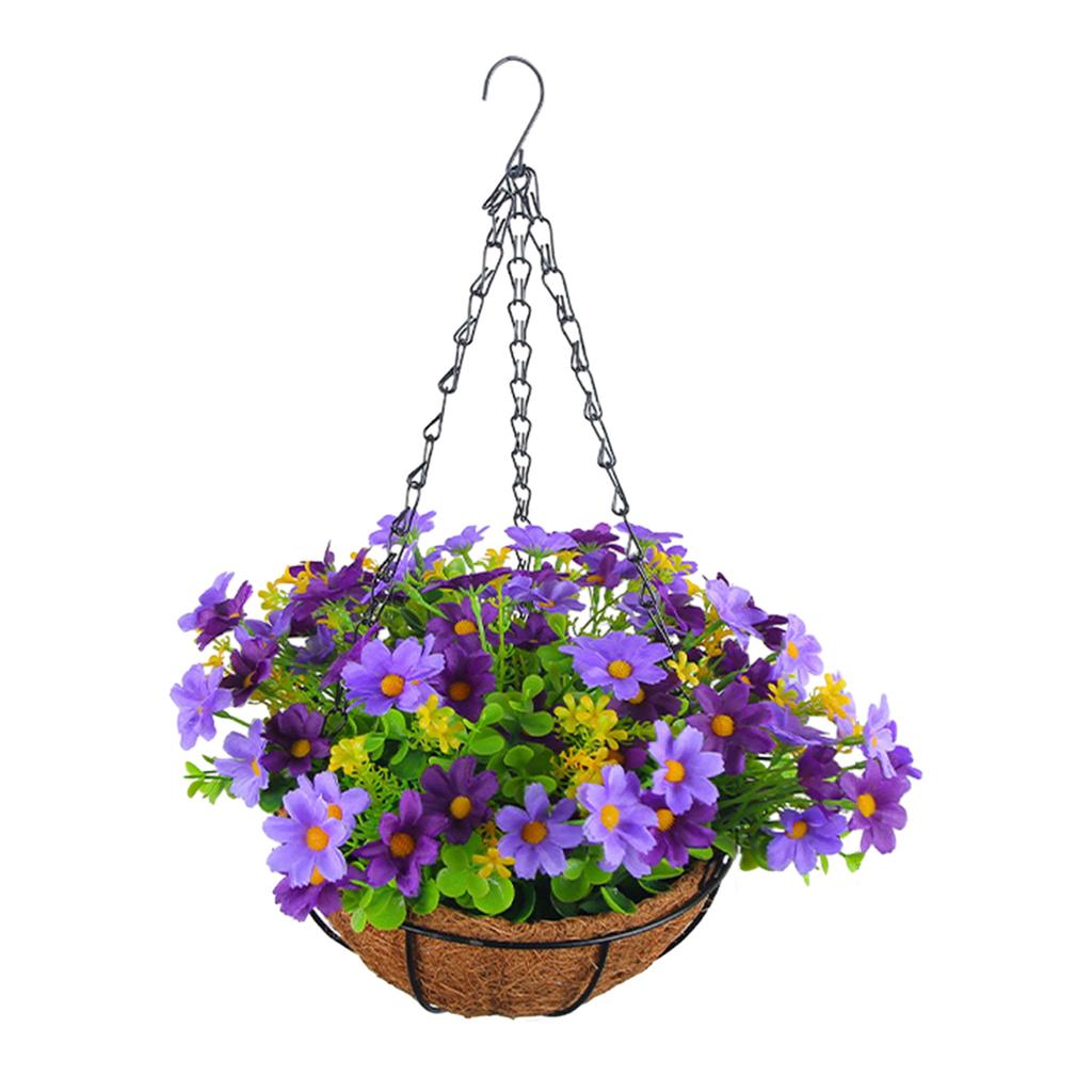 1 Pcs Flower Basket 1.75m/5.74ft Cloth Metal Hooks
